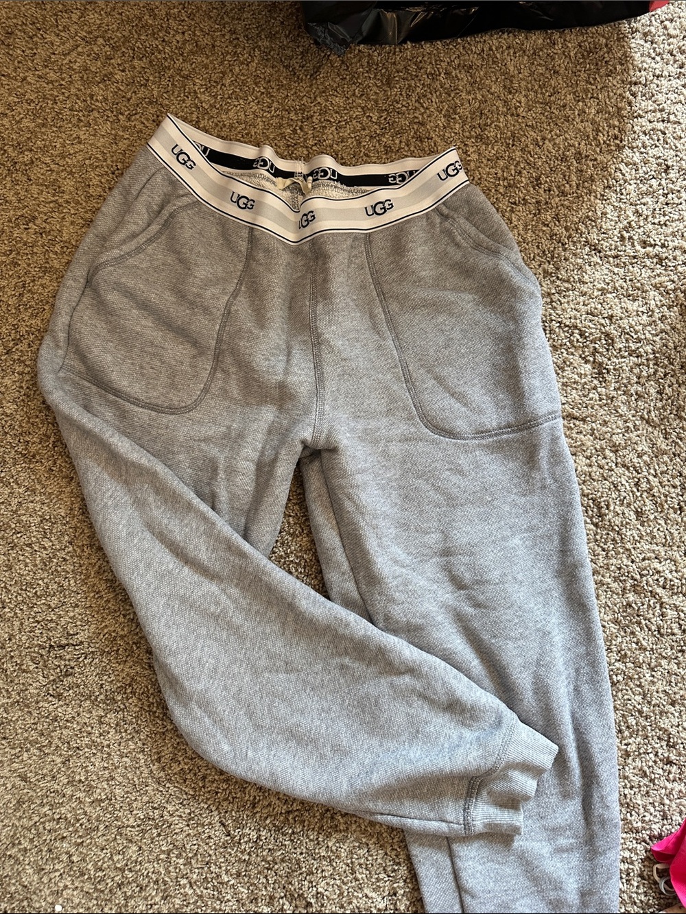 UGG Gray Jogger Sweatpants with Branded Waistband